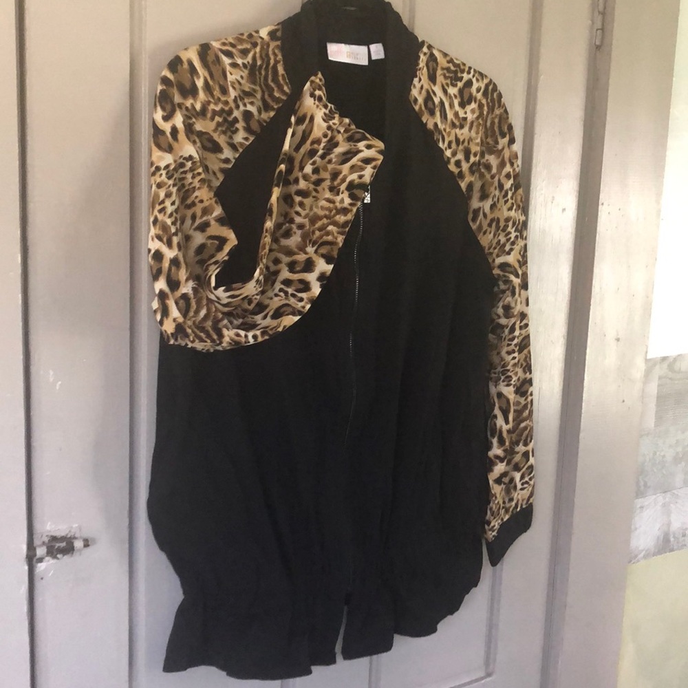 Belle By Kim Gravel Triple Luxe Bomber Jacket SZ S